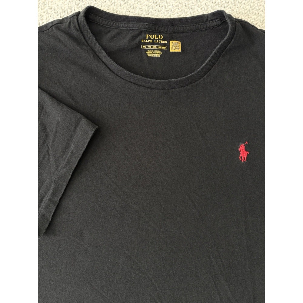 MENS POLO RALPH LAUREN BLACK T- SHIRT WITH PONY LOGO SIZE XXL
